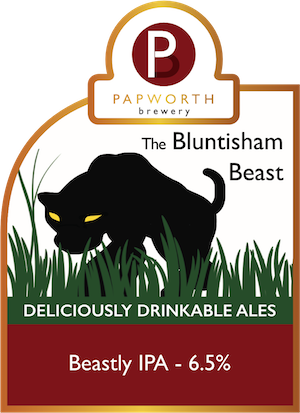 The Bluntisham Beast pump-clip